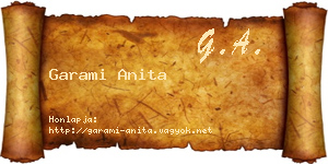 Garami Anita névjegykártya